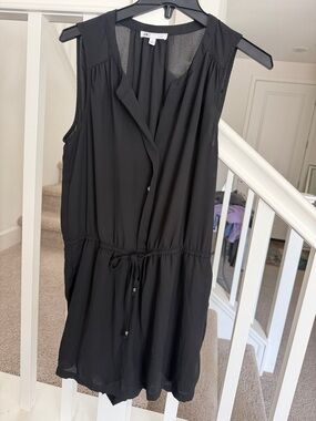 DR2 Black Sleeveless Drawstring Romper